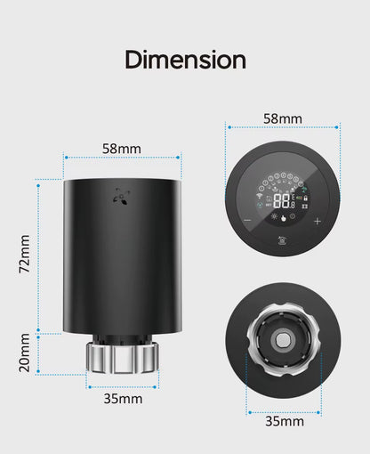 Zigbee Smart Thermostatventil 1413Pro- Schwarz