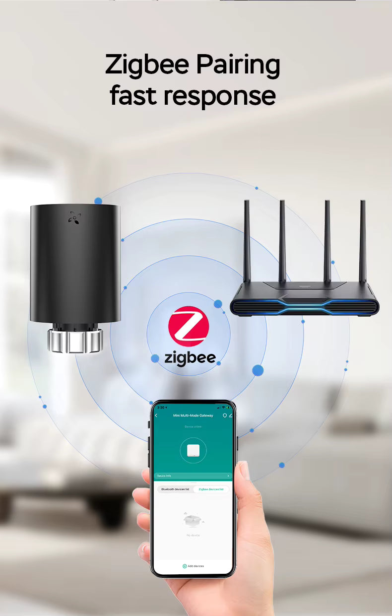 Zigbee Smart Thermostatventil 1413Pro- Schwarz